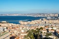 View of Marseille from basilica Notre-Dame de la Garde, France Royalty Free Stock Photo