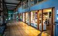 Shops floor of La Cite Radieuse building by the architect Le Corbusier a Unesco world heritage site in Marseille France Royalty Free Stock Photo