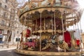 Colorful merry-go-round at the Canebiere in Marseille, France