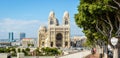 Panoramic view of the cathedral of Sainte-Marie-Majeure in Marseille, France