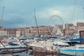MARSEILLE, FRANCE - NOV 12, 2021 - Ferris wheel at Port Vieux at Marseille, France