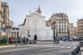 Quai des Belges with a church Eglise Saint-Ferreol les Augustins in Marseille, France