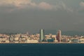 Marseille, France - Sep 30, 2018: Port and city on sea coast