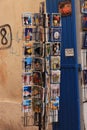 Marseille, France - september 25th 2019: Postcards for sale