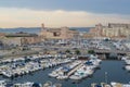Marseille marina in summer Royalty Free Stock Photo