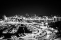 Marseille by night France Harbor Vieux Port city Royalty Free Stock Photo