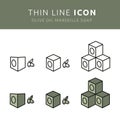 6 Marseille soap icons designed in 3d line art style can be used for web, print and logo