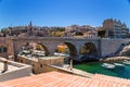 Marseille. Stone Bridge and the fishing port of Vallon des Auffes Royalty Free Stock Photo