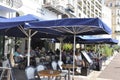 Marseille, 7th september: Restaurant terraces on the Vieux Port Quay of Marseille France