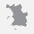 Marseilles city map in gray on a white background