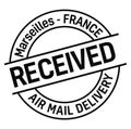 MARSEILLES, FRANCE mail delivery stamp