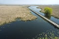 The marsh boardwalk at Point Pelee Royalty Free Stock Photo