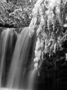 Marsh Fork Falls, Twin Falls State Park, WV B&W #3 Royalty Free Stock Photo