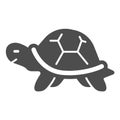 Marsh turtle solid icon, worldwildlife concept, Marsh turtle vector sign on white background, turtle glyph style for Royalty Free Stock Photo