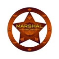 Marshal abstract badge