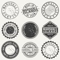 Marshall Islands Travel Stamp Made In Product Stamp Logo Icon Symbol Design Insignia.