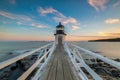 Marshall Point Lighthouse Sunset Royalty Free Stock Photo