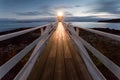 Marshall Point Lighthouse at sunset, Maine, USA Royalty Free Stock Photo