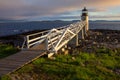 Marshall Point Lighthouse at sunset, Maine, USA Royalty Free Stock Photo