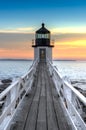 Marshall Point Lighthouse Walkway Royalty Free Stock Photo
