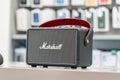 Marshall Stanmore Bluetooth Speaker with portable handle. Thailand, Bangkok 14 march 2024 Royalty Free Stock Photo