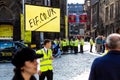 Preparations for the Military Tattoo in Edinburgh during The Fringe Festival 2018 Royalty Free Stock Photo