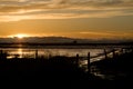 Marshland at sunset