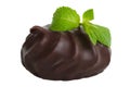 Marshmallow in chocolate and mint Royalty Free Stock Photo