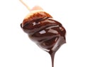 Marshmallow in chocolate syrop Royalty Free Stock Photo