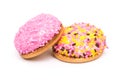 Marshmallow Cookies With Colorful Sugar Sprinkles Royalty Free Stock Photo