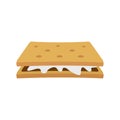 Marshmallow cracker icon, flat style