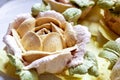 Marshmallow flowers, cream roses, making marshmallow bouquets, delicious, edible flowers, flower-shaped desserts. Confectionery