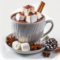 Marshmallow Medley: Hot Chocolate Symphony for Comforting Moments Royalty Free Stock Photo