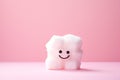 Marshmallow pink background. Generate Ai