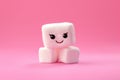 Marshmallow pink candy background. Generate Ai
