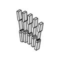 marshmallow roasting sticks isometric icon vector illustration Royalty Free Stock Photo