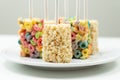 Marshmallow square bar or rice crispy treat Royalty Free Stock Photo