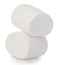 Marshmallows isolated on a white background Royalty Free Stock Photo