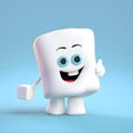 marshmellow cute pixar disney cartoon charachter made live playing and cheerful tasty live dessert Royalty Free Stock Photo