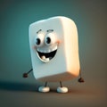 marshmellow cute pixar disney cartoon charachter made live playing and cheerful tasty live dessert Royalty Free Stock Photo