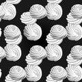 Marshmellow white homemade zephyr zefir seamless pattern