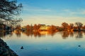 The Marstall building on Lake Schwerin. Mecklenburg-Vorpommern, Germany