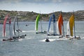 MARSTRAND, SWEDEN - JULI 3, 2019: GKSS Match Cup Sweden - Big Boat Race M32 Catamaran Competition at Marstrand Sweden.