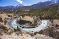 Marsyandi River near Bhakra village. Nepal Royalty Free Stock Photo