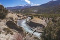 Marsyandi River near Bhakra village. Nepal Royalty Free Stock Photo