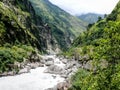 Marsyangdi river in Chyamche - Nepal Royalty Free Stock Photo