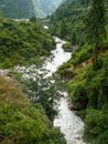 Marsyangdi river near Dharapani and Thoche village - Nepal Royalty Free Stock Photo