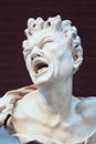 Marsyas by Balthasar Permoser marble bust sculpture in German Baroque. Royalty Free Stock Photo
