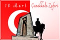 18 mart canakkale zaferi or 18 March, Canakkale Victory Day Turkey. Celebration card. Royalty Free Stock Photo