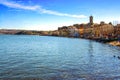 Marta burg on Bolsena lake